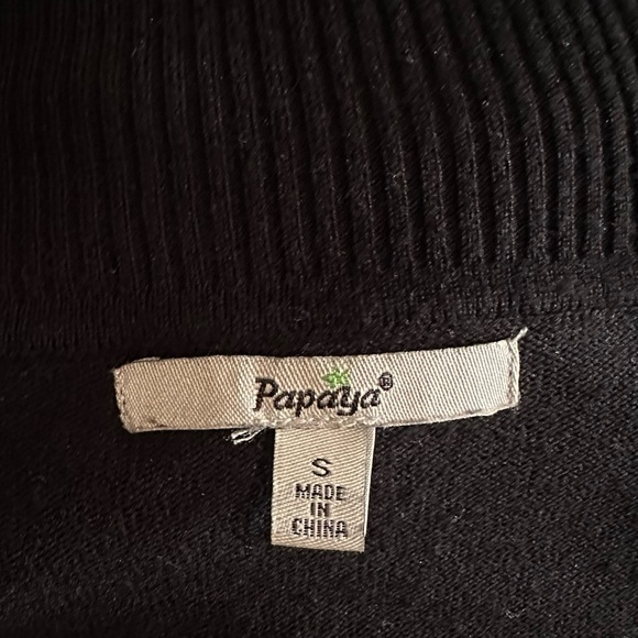 Papaya black open-front knit cardigan - Picture 3 of 5